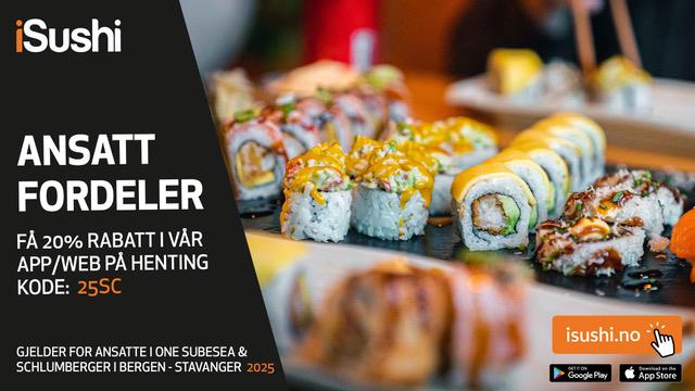 iSushi Rabatt avtale for ansatte - Info Only