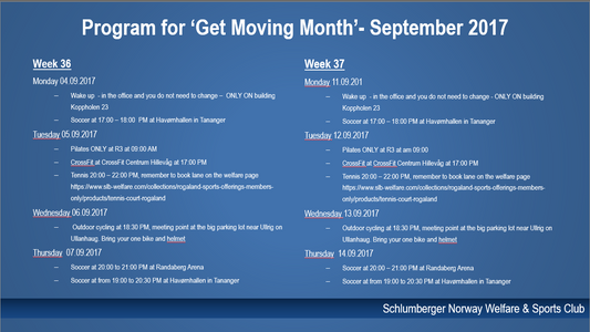 Get Moving Month - September 17
